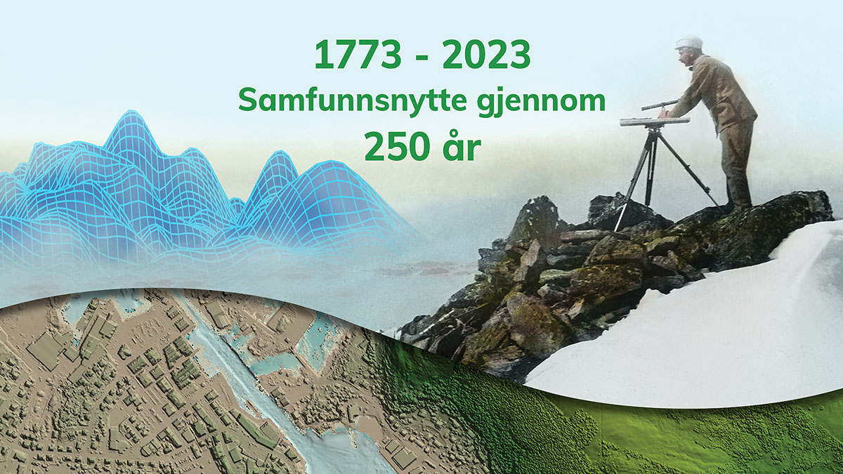 Kartverket 1773-2023. Samfunnsnytte gjennom 250 &aring;r. Vignett.